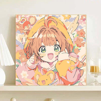 [20x20] Paint By Number Painting By Numbers Kit DIY Digital Oil Lukisan Canvas Seri Anime 1
