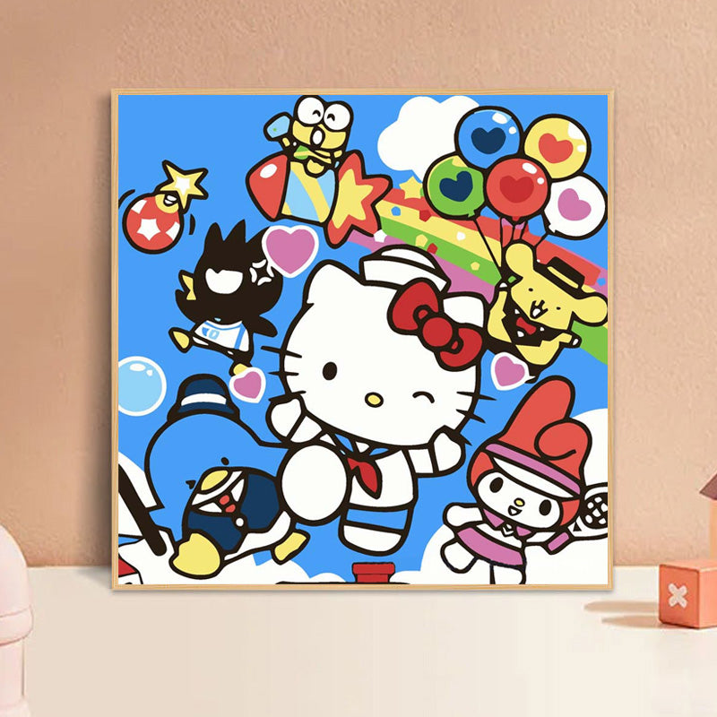 [20x20] Paint By Number Painting By Numbers Kit DIY Digital Oil Lukisan Canvas Seri Sanrio 2