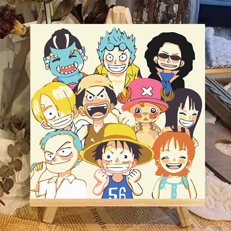 [20x20] Paint By Number Painting By Numbers Kit DIY Digital Oil Lukisan Canvas Seri Anime 1