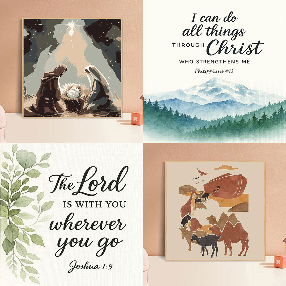 [20x20] Paint By Number Painting By Numbers Kit DIY Lukisan Religi Yesus Alkitab Bible