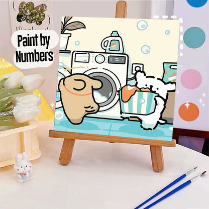 [20x20] Paint By Number Painting By Numbers Kit DIY Digital Oil Lukisan Canvas Seri Animal 3