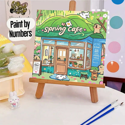[20x20] Paint By Number Painting By Numbers Kit DIY Digital Oil Lukisan Canvas Seri Animal 1