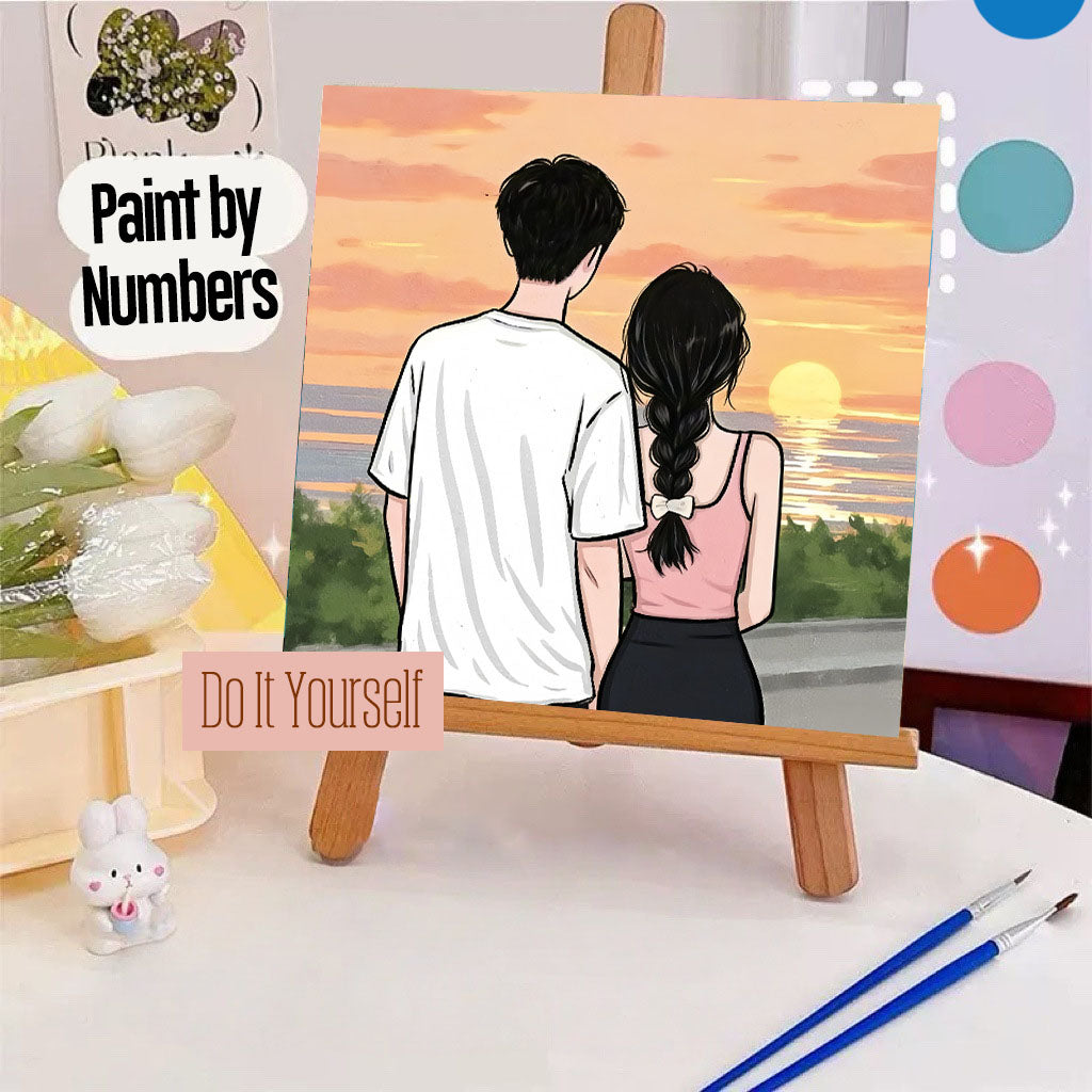 [20x20] Paint By Number Painting By Numbers Kit DIY Digital Oil Lukisan Canvas Seri People