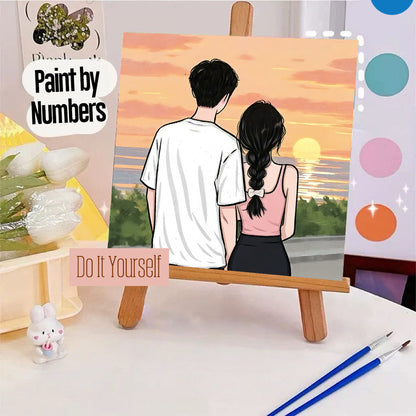 [20x20] Paint By Number Painting By Numbers Kit DIY Digital Oil Lukisan Canvas Seri People