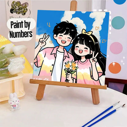 [20x20] Paint By Number Painting By Numbers Kit DIY Digital Oil Lukisan Canvas Seri People