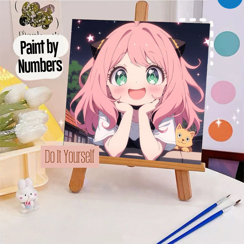 [20x20] Paint By Number Painting By Numbers Kit DIY Digital Oil Lukisan Canvas Seri Anime 2