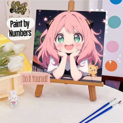 [20x20] Paint By Number Painting By Numbers Kit DIY Digital Oil Lukisan Canvas Seri Anime 2