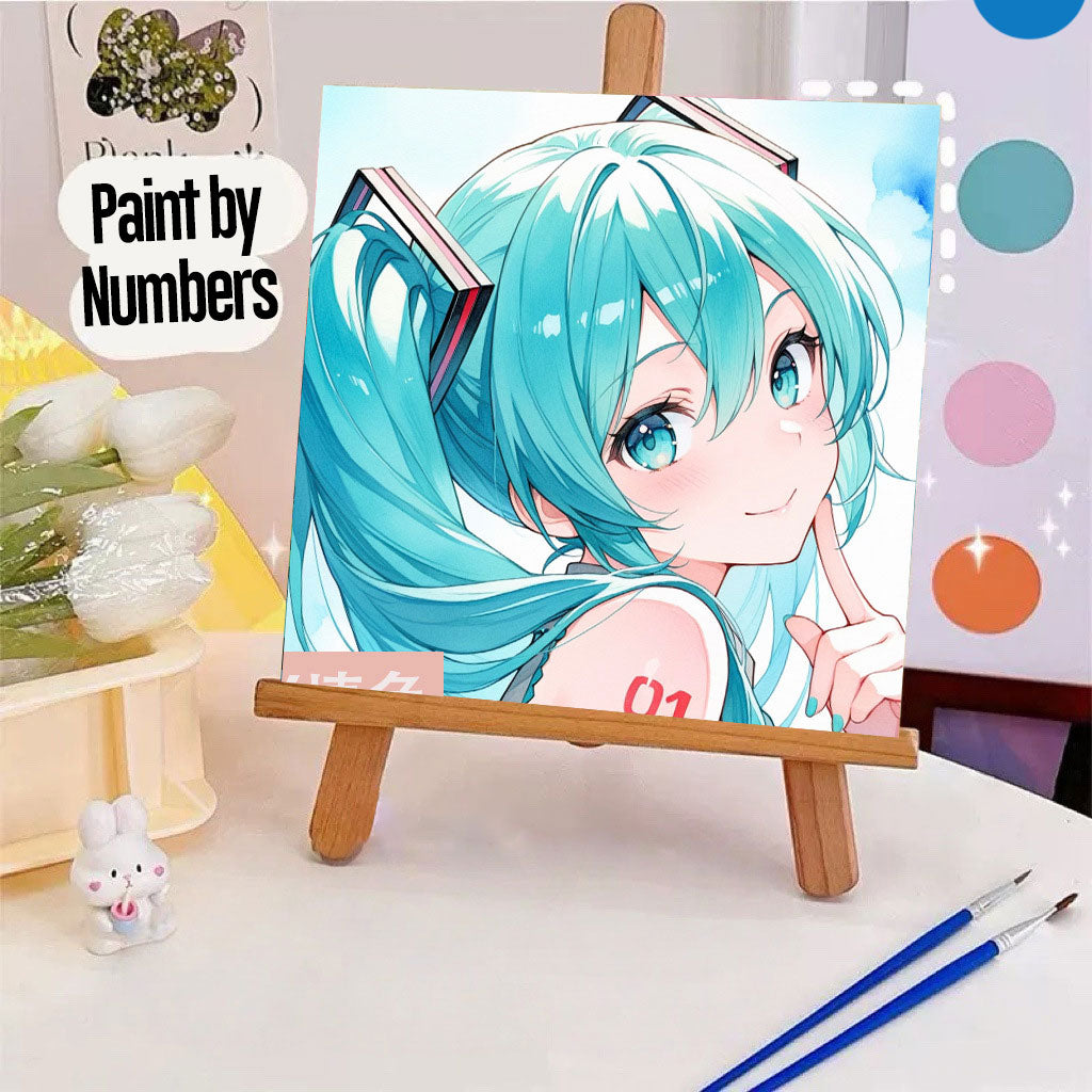 [20x20] Paint By Number Painting By Numbers Kit DIY Digital Oil Lukisan Canvas Seri Anime 2