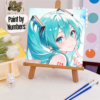[20x20] Paint By Number Painting By Numbers Kit DIY Digital Oil Lukisan Canvas Seri Anime 2