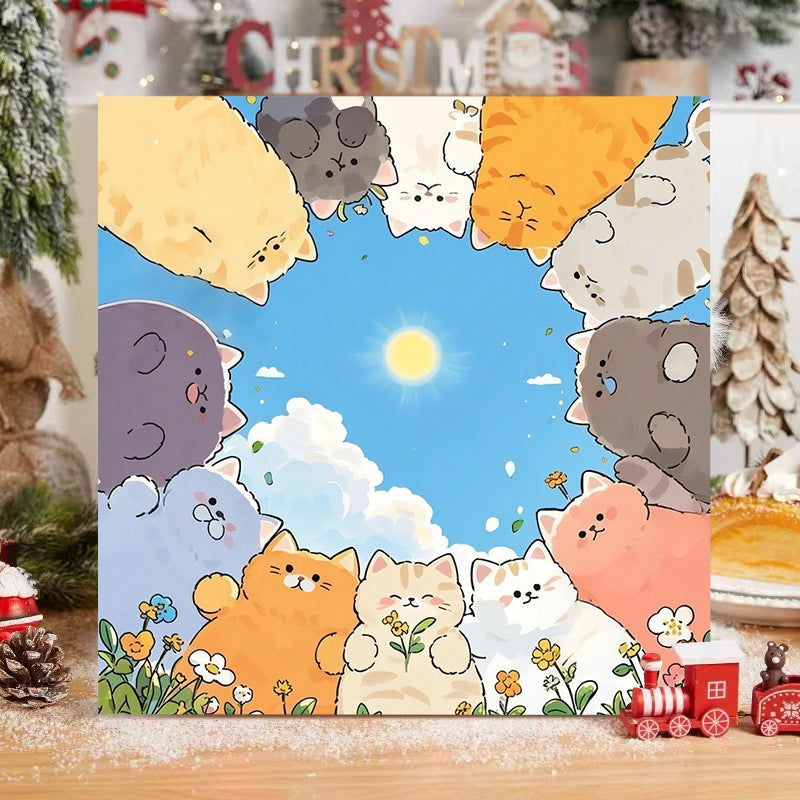[20x20] Paint By Number Painting By Numbers Kit DIY Digital Oil Lukisan Canvas Seri Animal 1