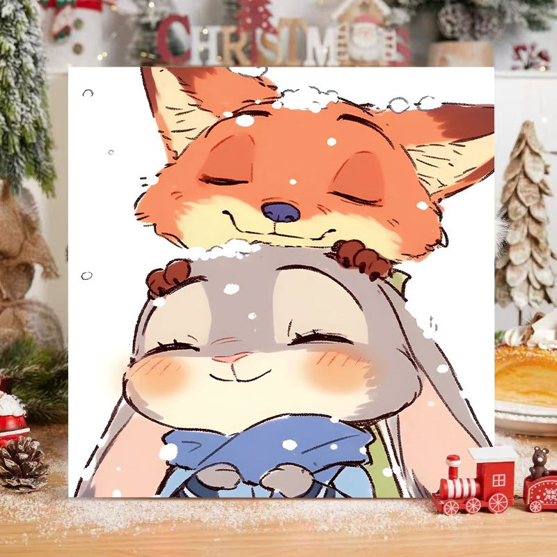 [20x20] Paint By Number Painting By Numbers Kit DIY Digital Oil Lukisan Canvas Seri P Karakter Kartun