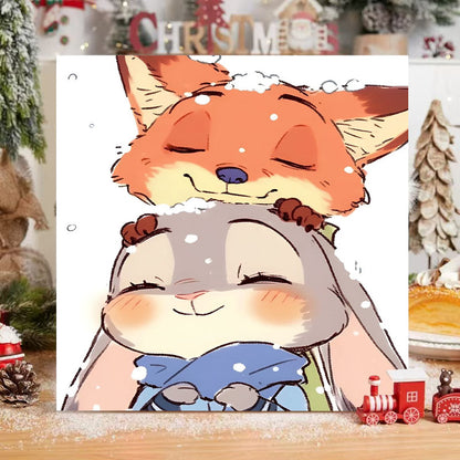 [20x20] Paint By Number Painting By Numbers Kit DIY Digital Oil Lukisan Canvas Seri P Karakter Kartun