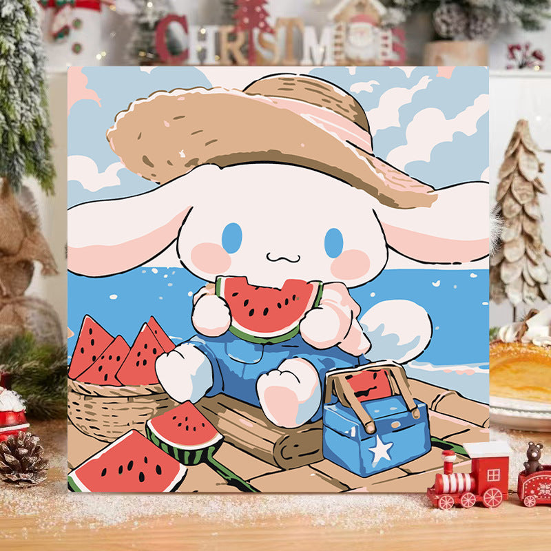 [20x20] Paint By Number Painting By Numbers Kit DIY Digital Oil Lukisan Canvas Seri Sanrio 1
