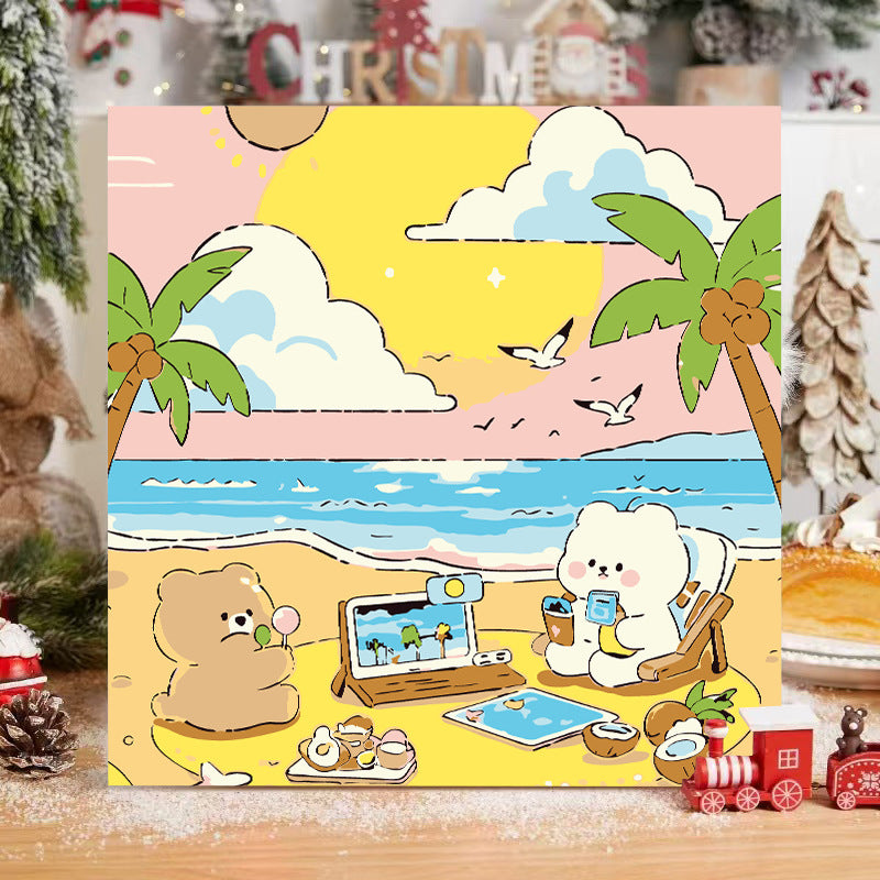 [20x20] Paint By Number Painting By Numbers Kit DIY Digital Oil Lukisan Canvas Seri T