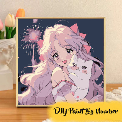 [20x20] Paint By Number Painting By Numbers Kit DIY Digital Oil Lukisan Canvas Seri People