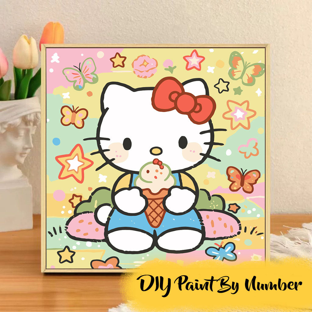 [20x20] Paint By Number Painting By Numbers Kit DIY Digital Oil Lukisan Canvas Seri Sanrio 2