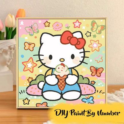 [20x20] Paint By Number Painting By Numbers Kit DIY Digital Oil Lukisan Canvas Seri Sanrio 2