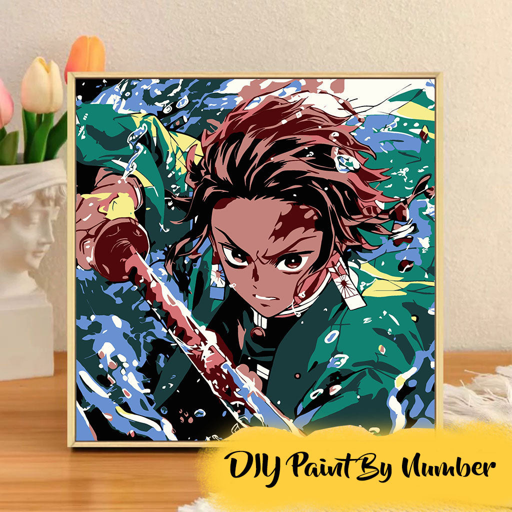 [20x20] Paint By Number Painting By Numbers Kit DIY Digital Oil Lukisan Canvas Seri Anime 2