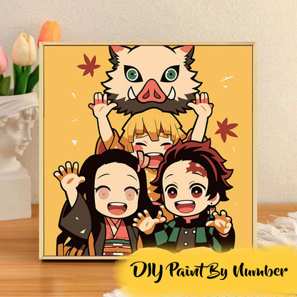 [20x20] Paint By Number Painting By Numbers Kit DIY Digital Oil Lukisan Canvas Seri Anime 2