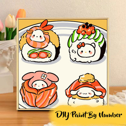 [20x20] Paint By Number Painting By Numbers Kit DIY Digital Oil Lukisan Canvas Seri Karakter Kartun