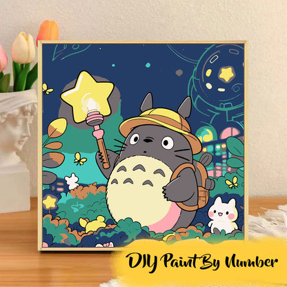 [20x20] Paint By Number Painting By Numbers Kit DIY Digital Oil Lukisan Canvas Seri T Karakter Kartun
