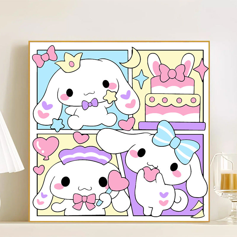 [20x20] Paint By Number Painting By Numbers Kit DIY Digital Oil Lukisan Canvas Seri Sanrio 2
