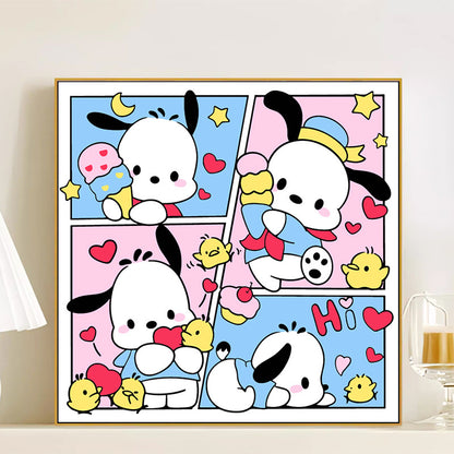 [20x20] Paint By Number Painting By Numbers Kit DIY Digital Oil Lukisan Canvas Seri Sanrio 2