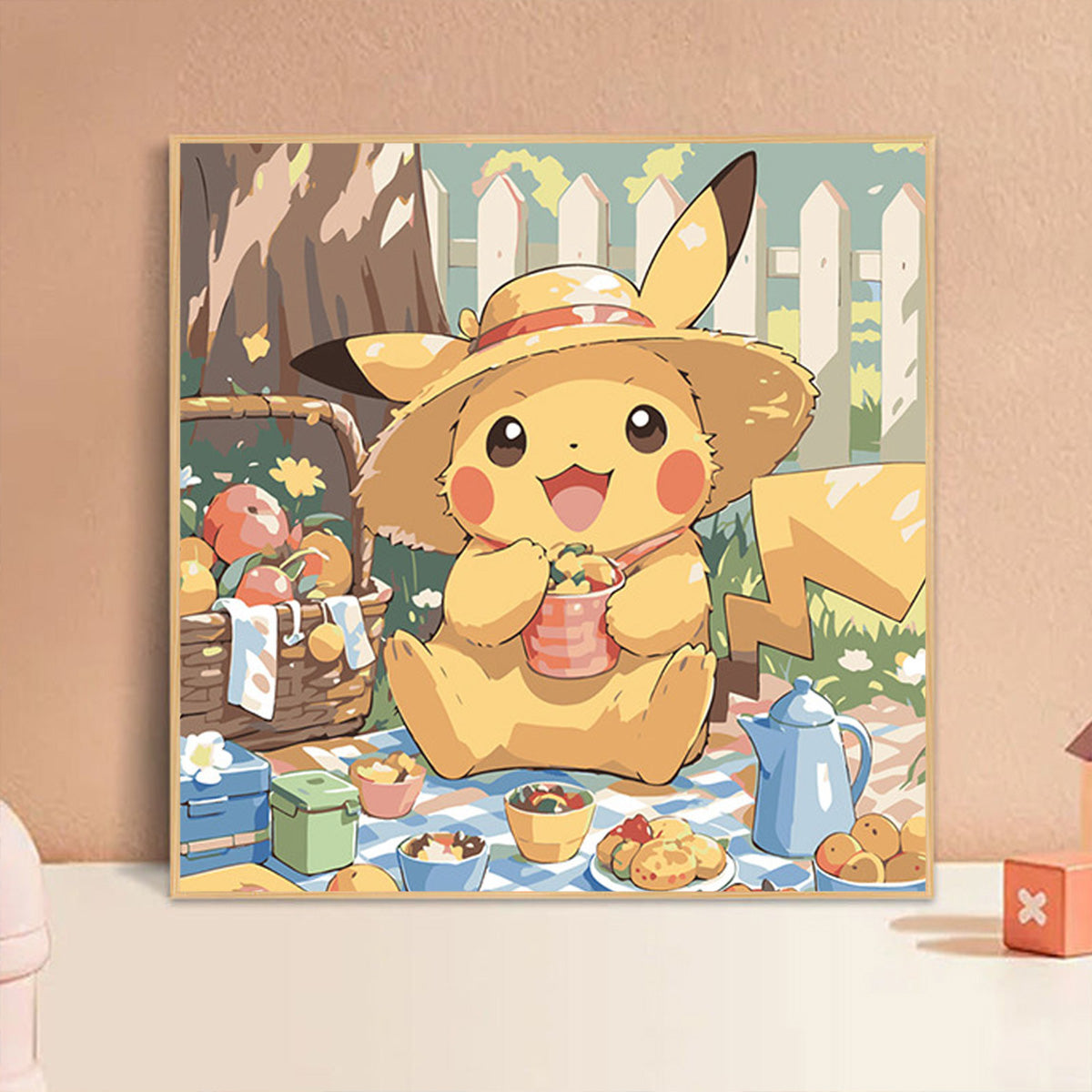 [20x20] Paint By Number Painting By Numbers Kit DIY Digital Oil Lukisan Canvas Seri Pokemon