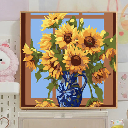 [20x20] Paint By Number Painting By Numbers Kit DIY Digital Oil Lukisan Canvas Seri Flower