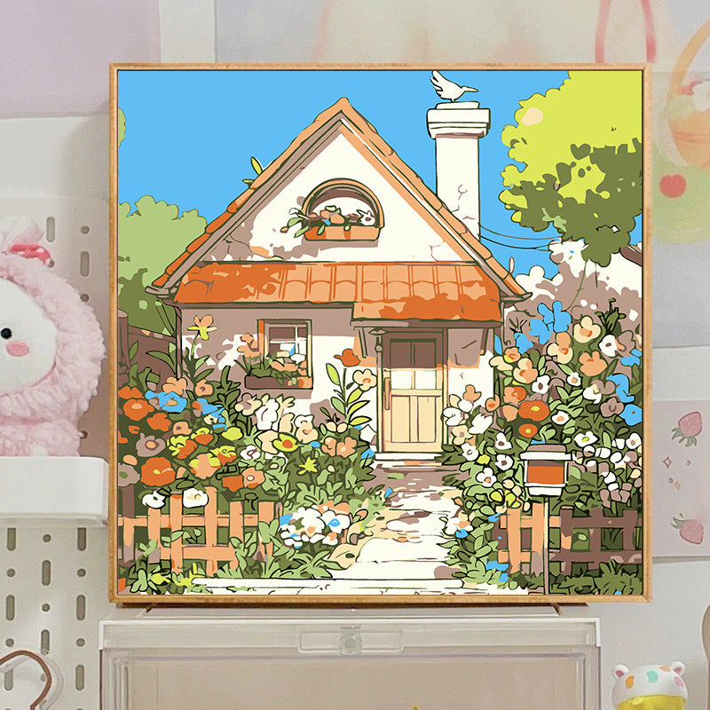 [20x20] Paint By Number Painting By Numbers Kit DIY Digital Oil Lukisan Canvas Seri Scenery
