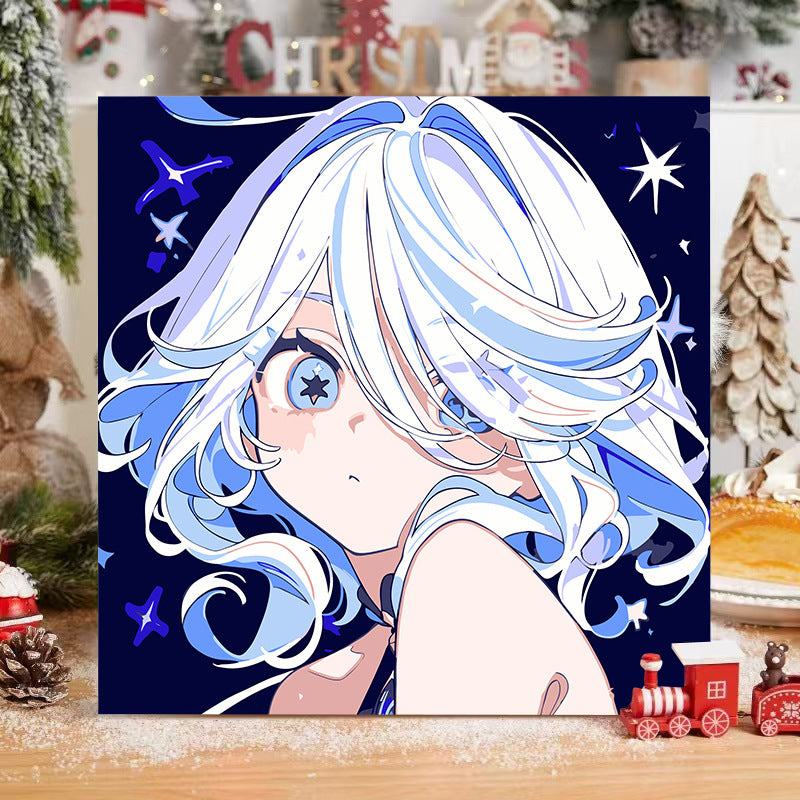 [20x20] Paint By Number Painting By Numbers Kit DIY Digital Oil Lukisan Canvas Seri Genshin Impact