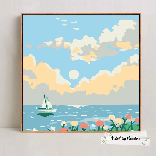 [20x20] Paint By Number Painting By Numbers Kit DIY Digital Oil Lukisan Canvas Seri M Scenery