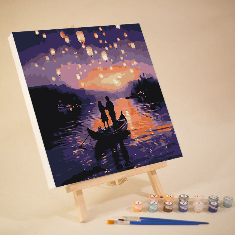 [20x20] Paint By Number Painting By Numbers Kit DIY Digital Oil Lukisan Canvas Seri Place 2