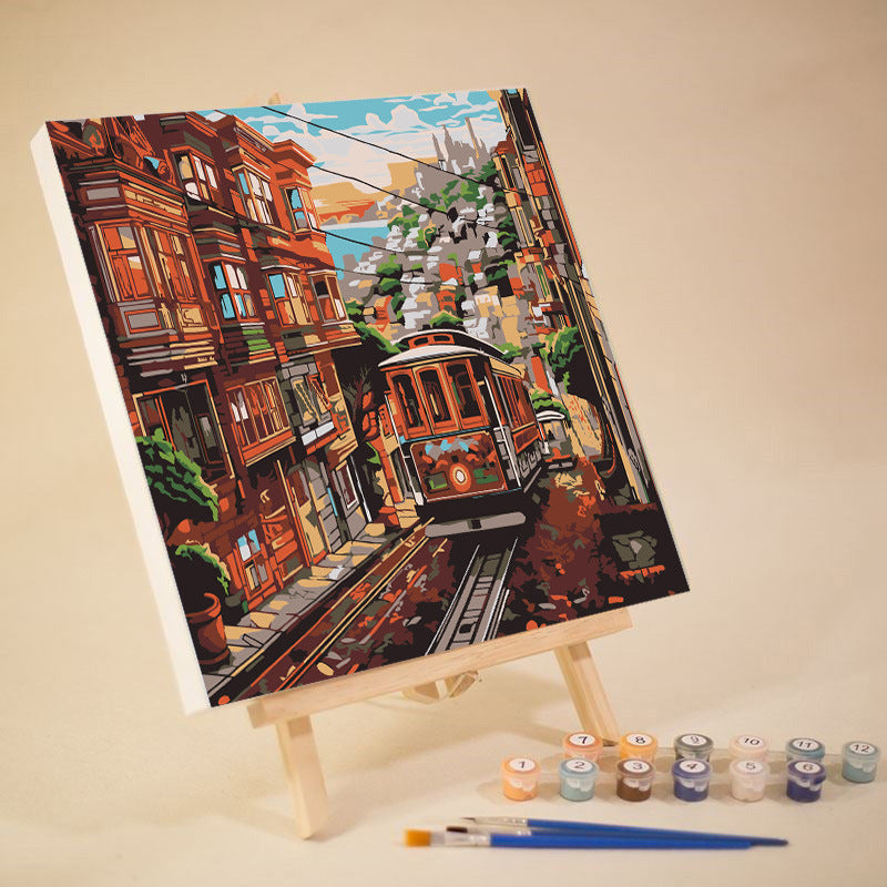 [20x20] Paint By Number Painting By Numbers Kit DIY Digital Oil Lukisan Canvas Seri Place 2