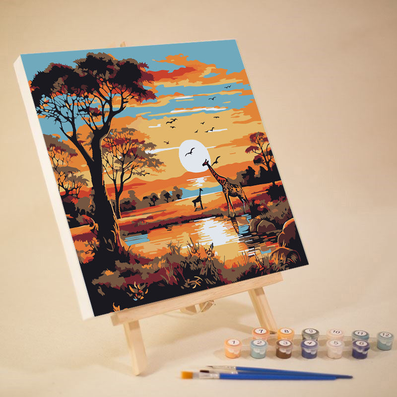 [20x20] Paint By Number Painting By Numbers Kit DIY Digital Oil Lukisan Canvas Seri Place 2