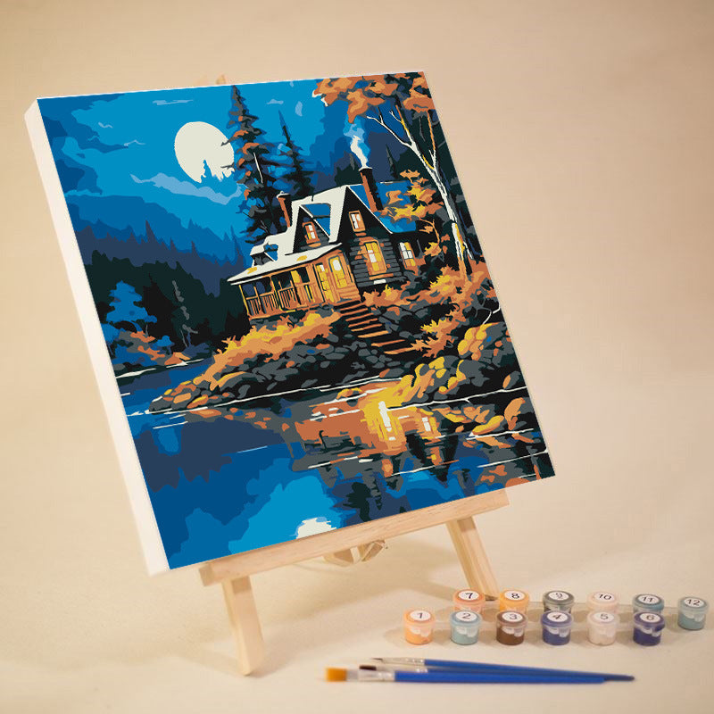 [20x20] Paint By Number Painting By Numbers Kit DIY Digital Oil Lukisan Canvas Seri Place 2