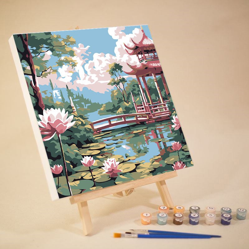 [20x20] Paint By Number Painting By Numbers Kit DIY Digital Oil Lukisan Canvas Seri Place 2