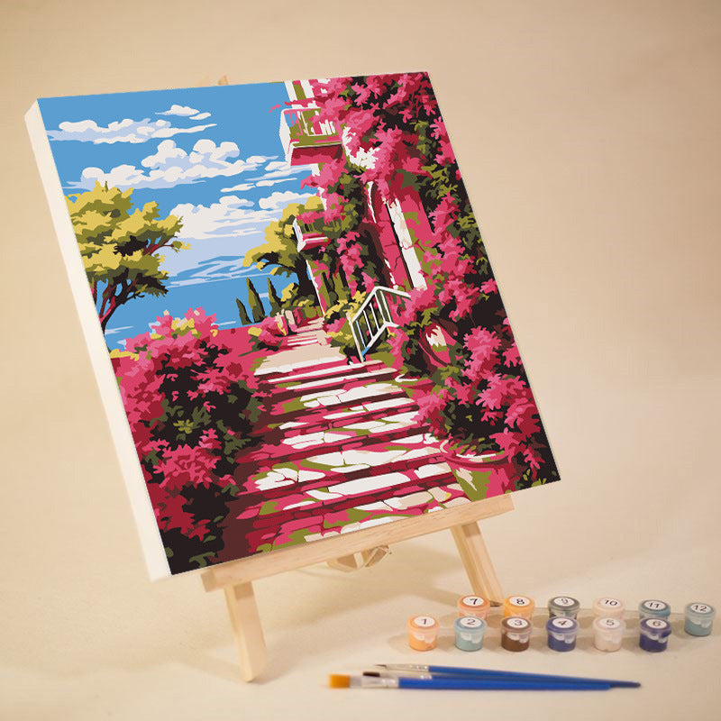[20x20] Paint By Number Painting By Numbers Kit DIY Digital Oil Lukisan Canvas Seri Place 2