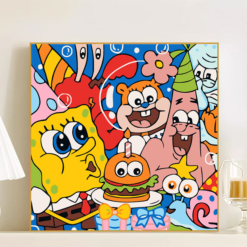 [20x20] Paint By Number Painting By Numbers Kit DIY Digital Oil Lukisan Canvas Seri Karakter
