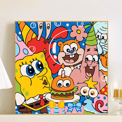 [20x20] Paint By Number Painting By Numbers Kit DIY Digital Oil Lukisan Canvas Seri Karakter
