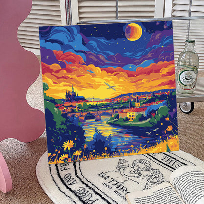 [20x20] Paint By Number Painting By Numbers Kit DIY Digital Oil Lukisan Canvas Seri Scenery 2