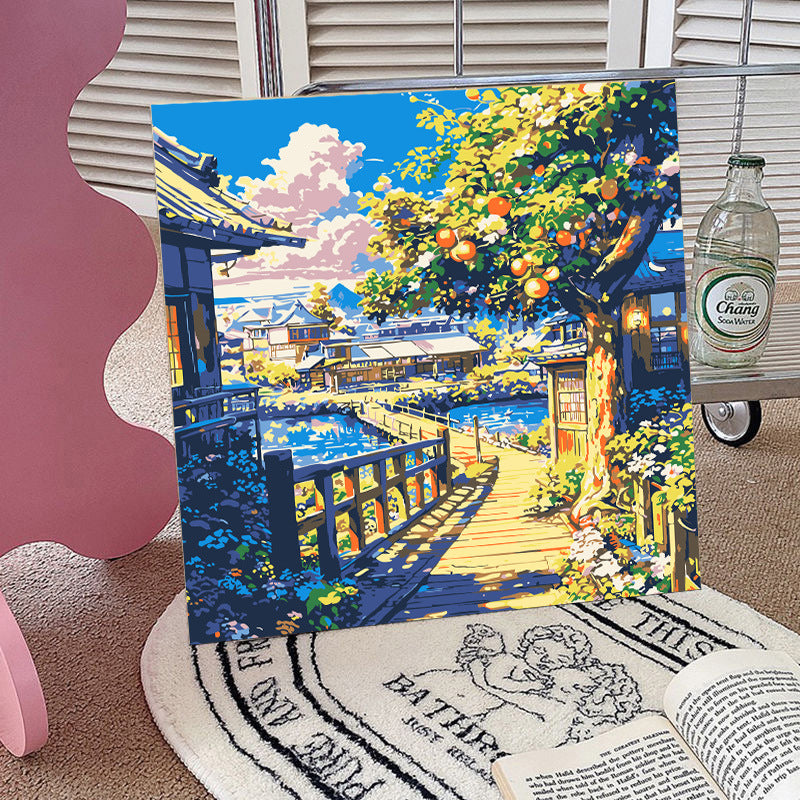 [20x20] Paint By Number Painting By Numbers Kit DIY Digital Oil Lukisan Canvas Seri Scenery 2