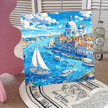 [20x20] Paint By Number Painting By Numbers Kit DIY Digital Oil Lukisan Canvas Seri Scenery 2