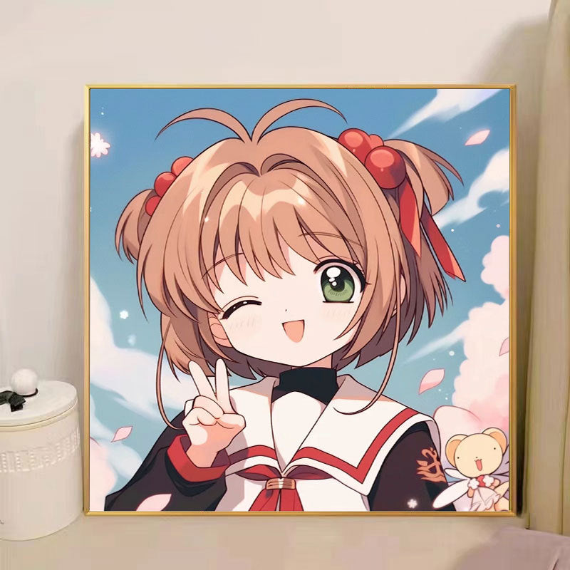 [20x20] Paint By Number Painting By Numbers Kit DIY Digital Oil Lukisan Canvas Seri Anime 1