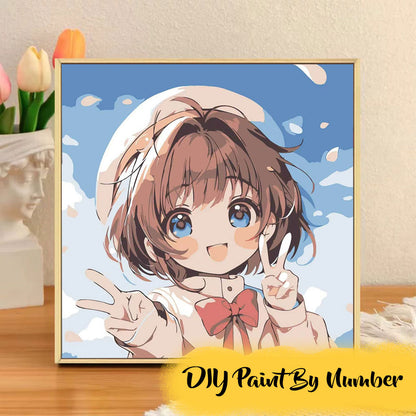 [20x20] Paint By Number Painting By Numbers Kit DIY Digital Oil Lukisan Canvas Seri L Anime 3