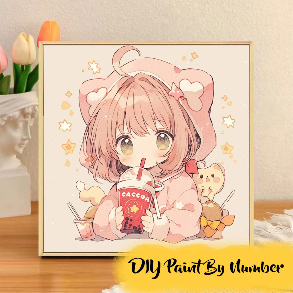 [20x20] Paint By Number Painting By Numbers Kit DIY Digital Oil Lukisan Canvas Seri L Anime 3