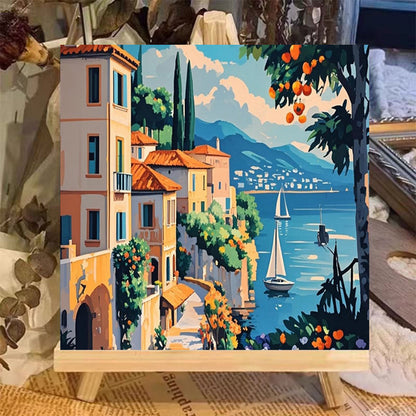 [20x20] Paint By Number Painting By Numbers Kit DIY Digital Oil Lukisan Canvas Seri Scenery 2