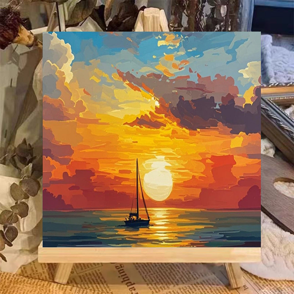 [20x20] Paint By Number Painting By Numbers Kit DIY Digital Oil Lukisan Canvas Seri Scenery 2