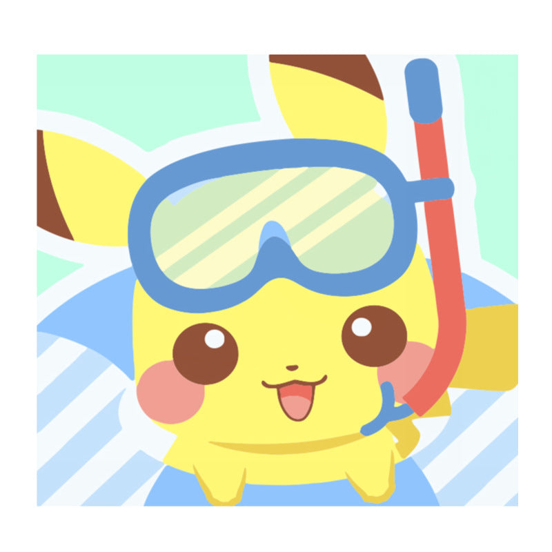 [20x20] Paint By Number Painting By Numbers Kit DIY Digital Oil Lukisan Canvas Seri Pokemon