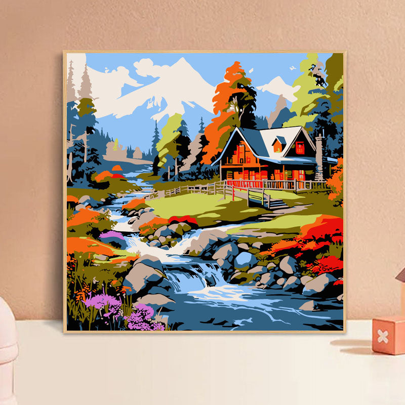 [20x20] Paint By Number Painting By Numbers Kit DIY Digital Oil Lukisan Canvas Seri Scenery 2